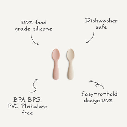 Silicone Toddler Starter Spoons (2-pack)