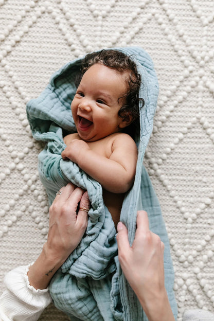Infant Hooded Towel (Steel)