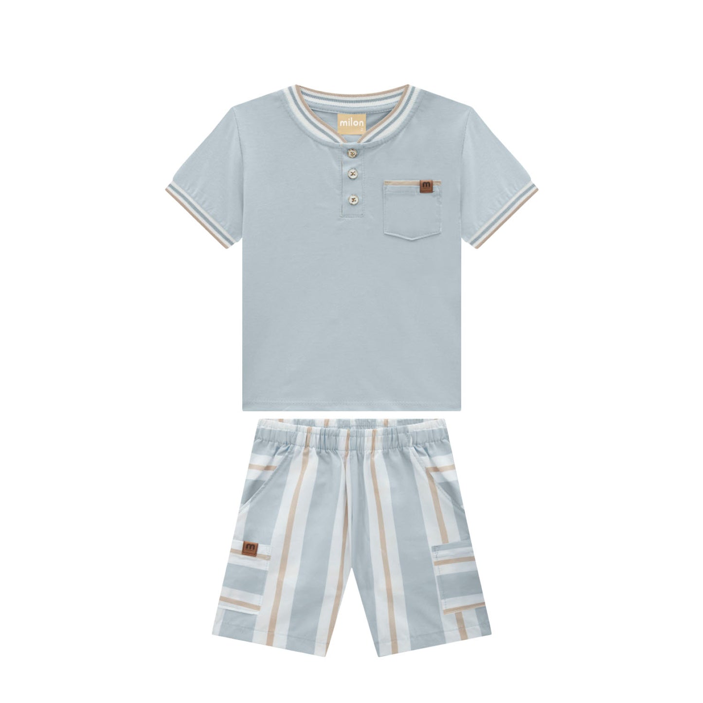 Coastal Stripe Henley Set
