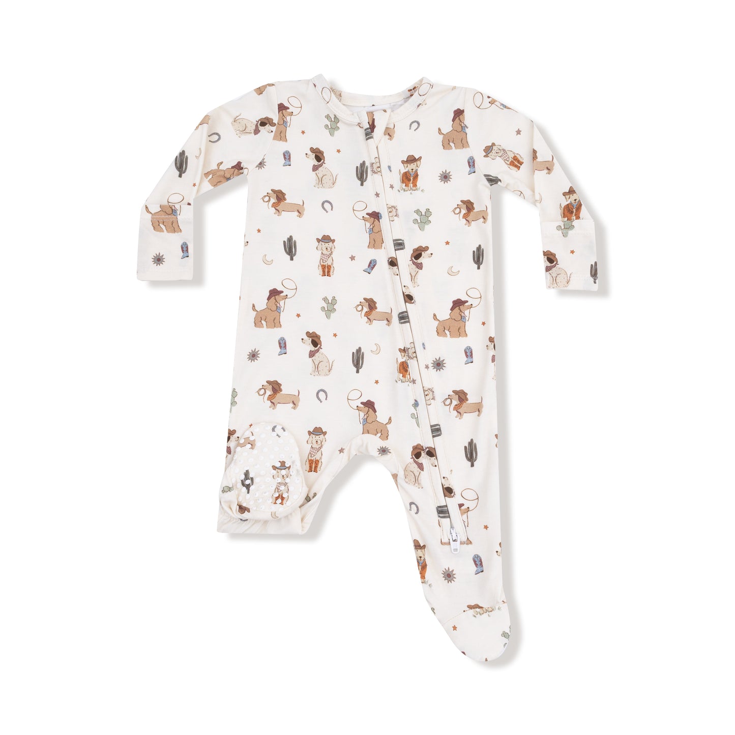Cowboy Dogs - 2-Way Zipper Footie