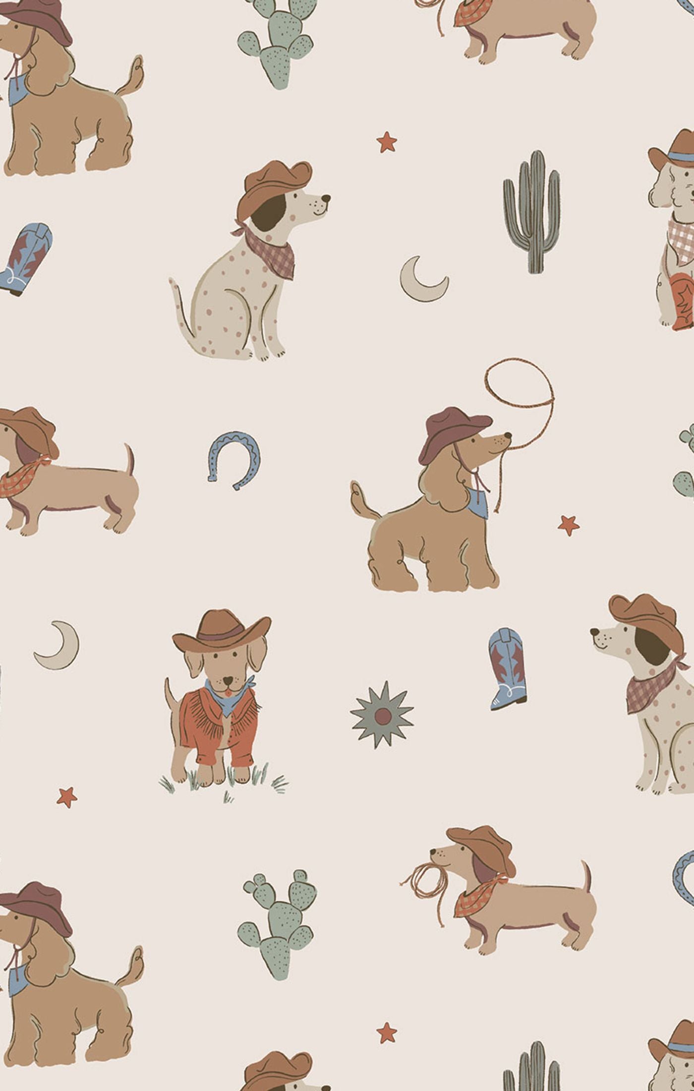 Cowboy Dogs - 2-Way Zipper Footie