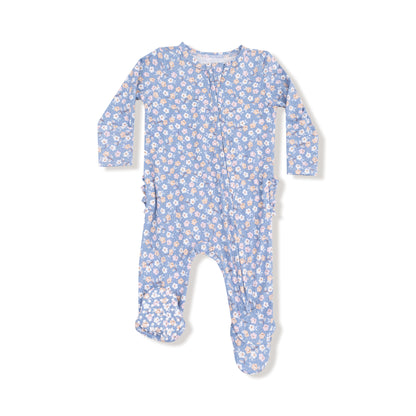 Country Calico Ruffle - 2-Way Zipper Footie