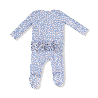 Country Calico Ruffle - 2-Way Zipper Footie