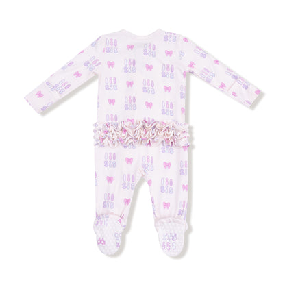 Lil' Sis Ruffle - 2-Way Zipper Footie