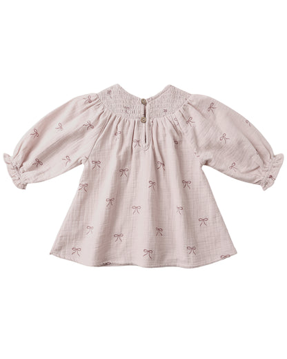 V Smocked Dress