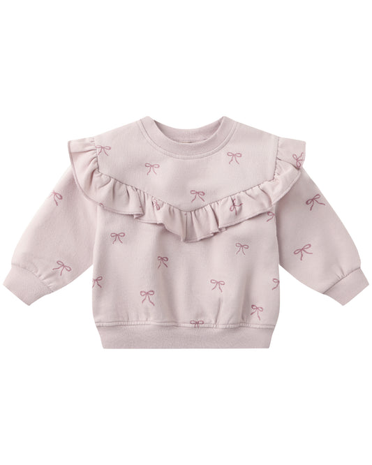 Ruffle Fleece Sweatshirt