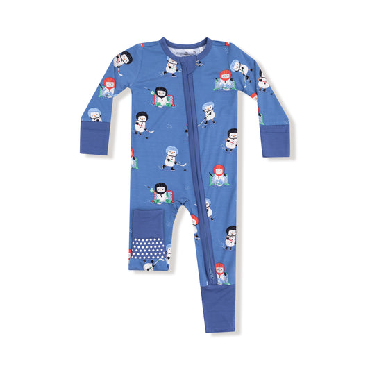 Snow Folks Ice Hockey 2-Way Zipper Romper