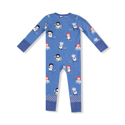 Snow Folks Ice Hockey 2-Way Zipper Romper