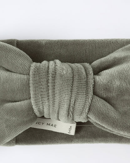 Velour Bow Headband