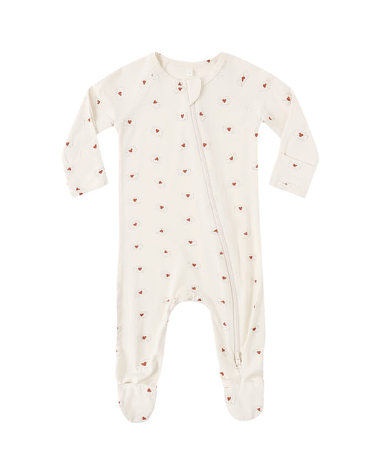 Bamboo Zip Footie (Valentine)