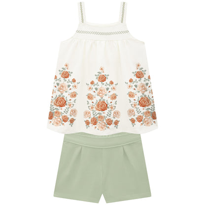 Soft Petals Tank & Short Set