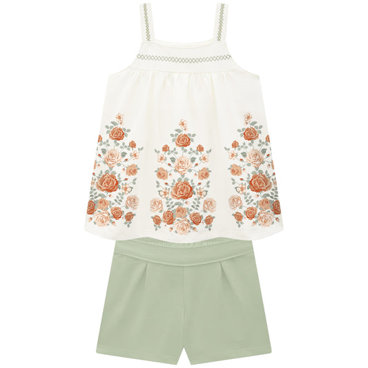 Soft Petals Tank & Short Set