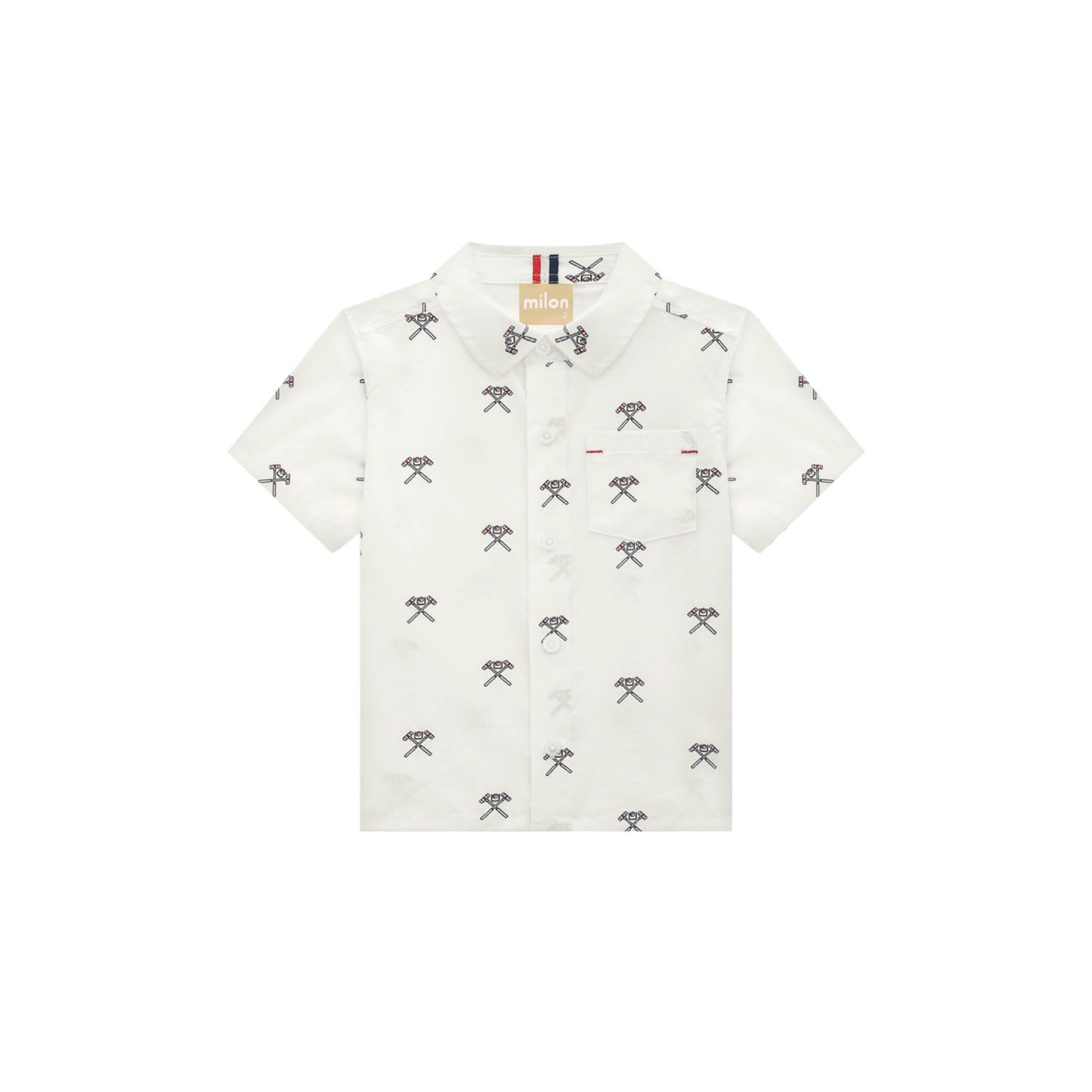 Croquet Club Button-Up & Navy Short Set