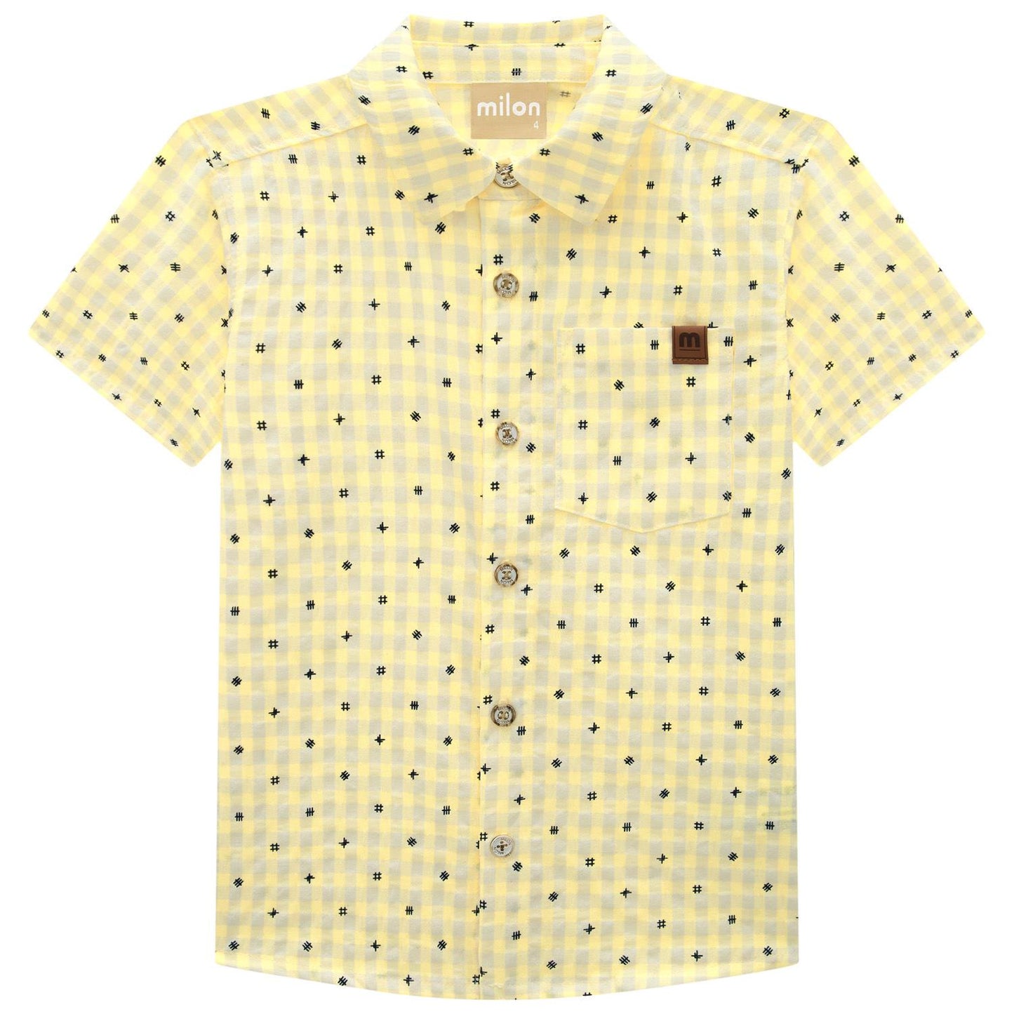 Sunny Lemon Check Button-Up