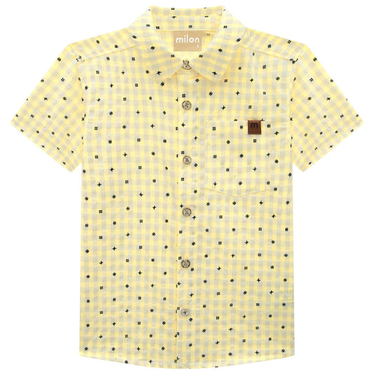 Sunny Lemon Check Button-Up