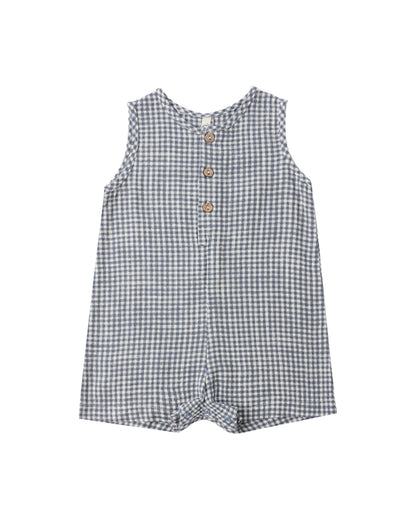 Maverick Romper (Marine Gingham)