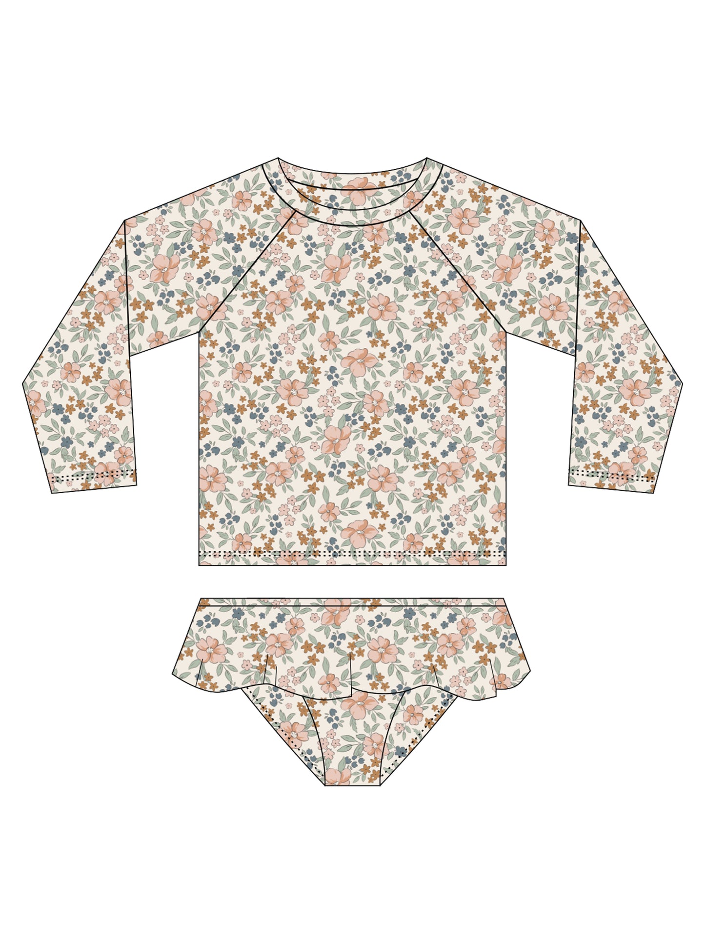 Rashguard Set (Flower Fields)