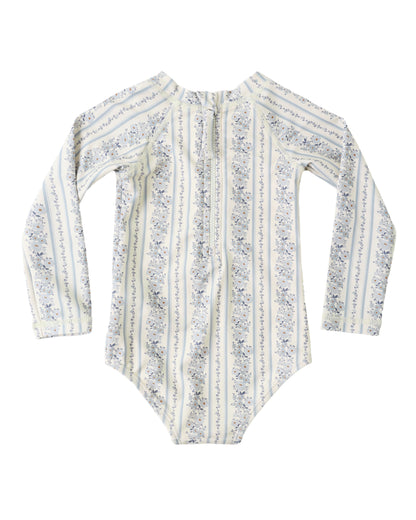 Delphine Rashguard One-Piece (Blue Floral)