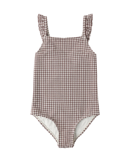 Positano One-Piece (Chocolate Houndstooth)
