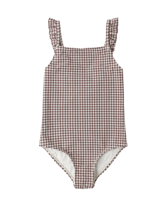 Positano One-Piece (Chocolate Houndstooth)