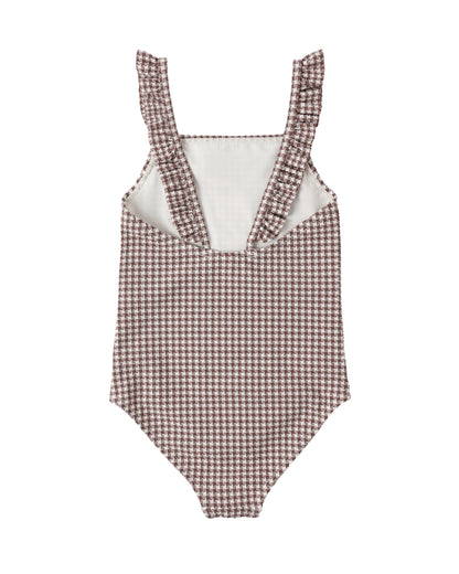 Positano One-Piece (Chocolate Houndstooth)