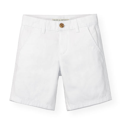 Organic Stretch Chino Short (White)