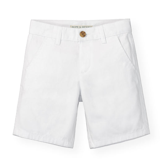 Organic Stretch Chino Short (White)