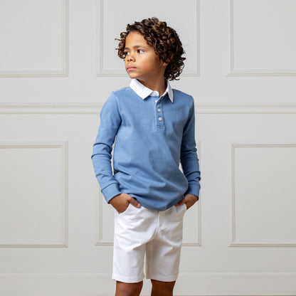 Organic Stretch Chino Short (White)
