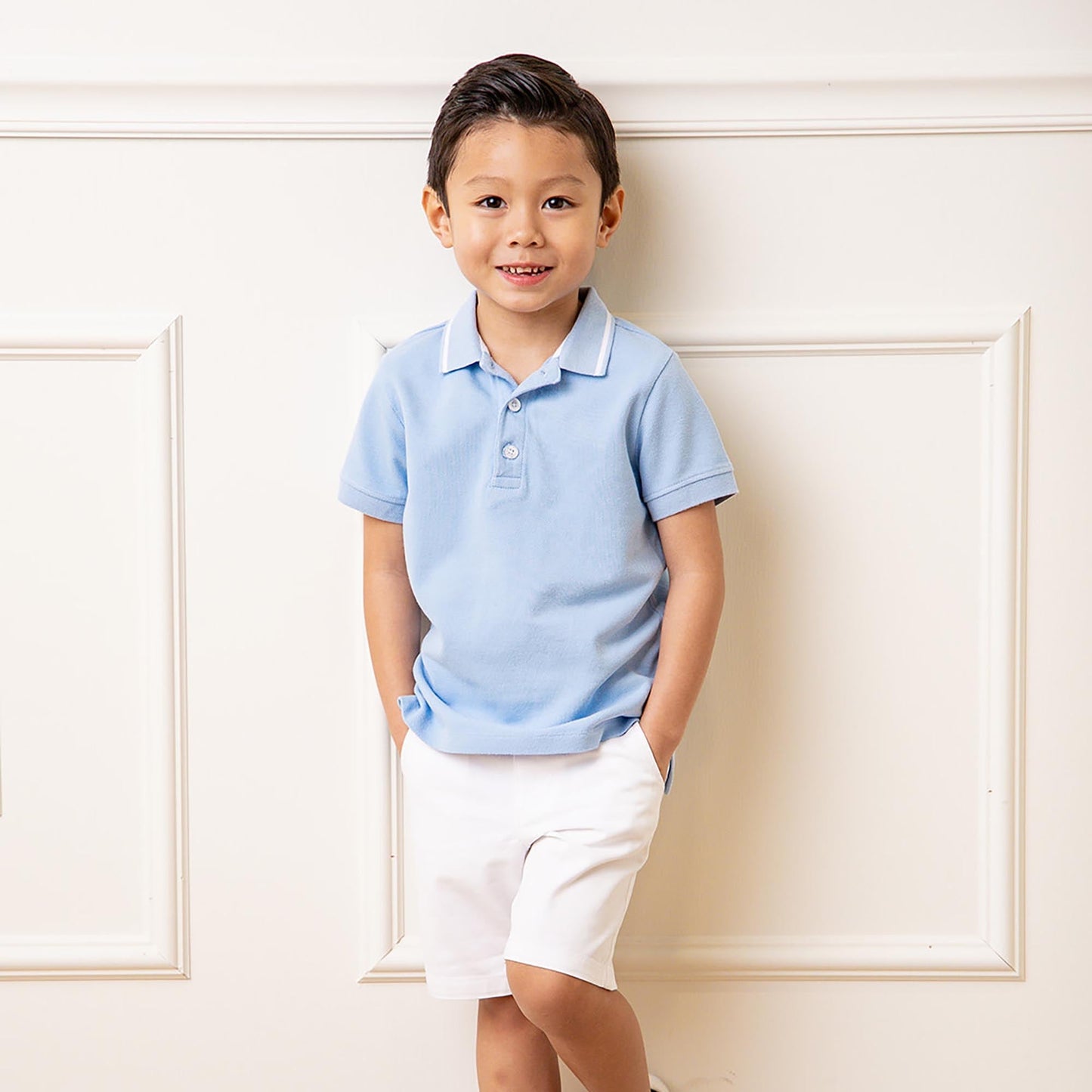 Organic Stretch Chino Short (White)