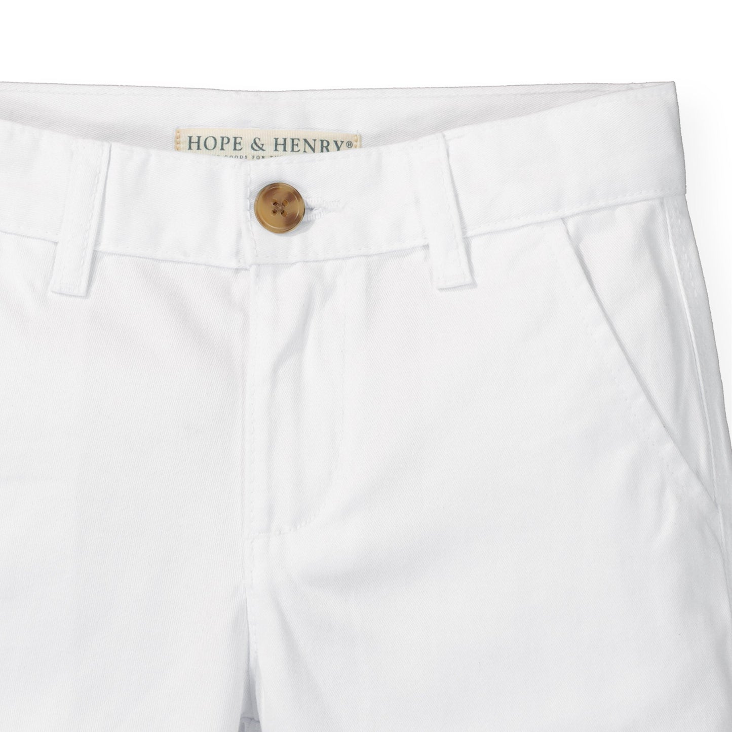 Organic Stretch Chino Short (White)