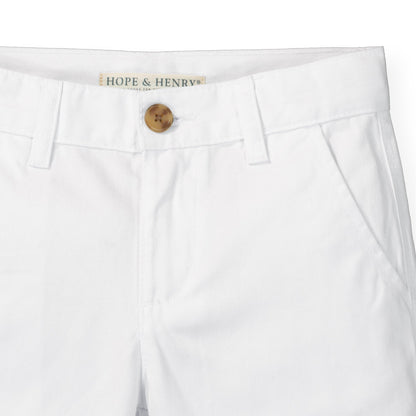 Organic Stretch Chino Short (White)
