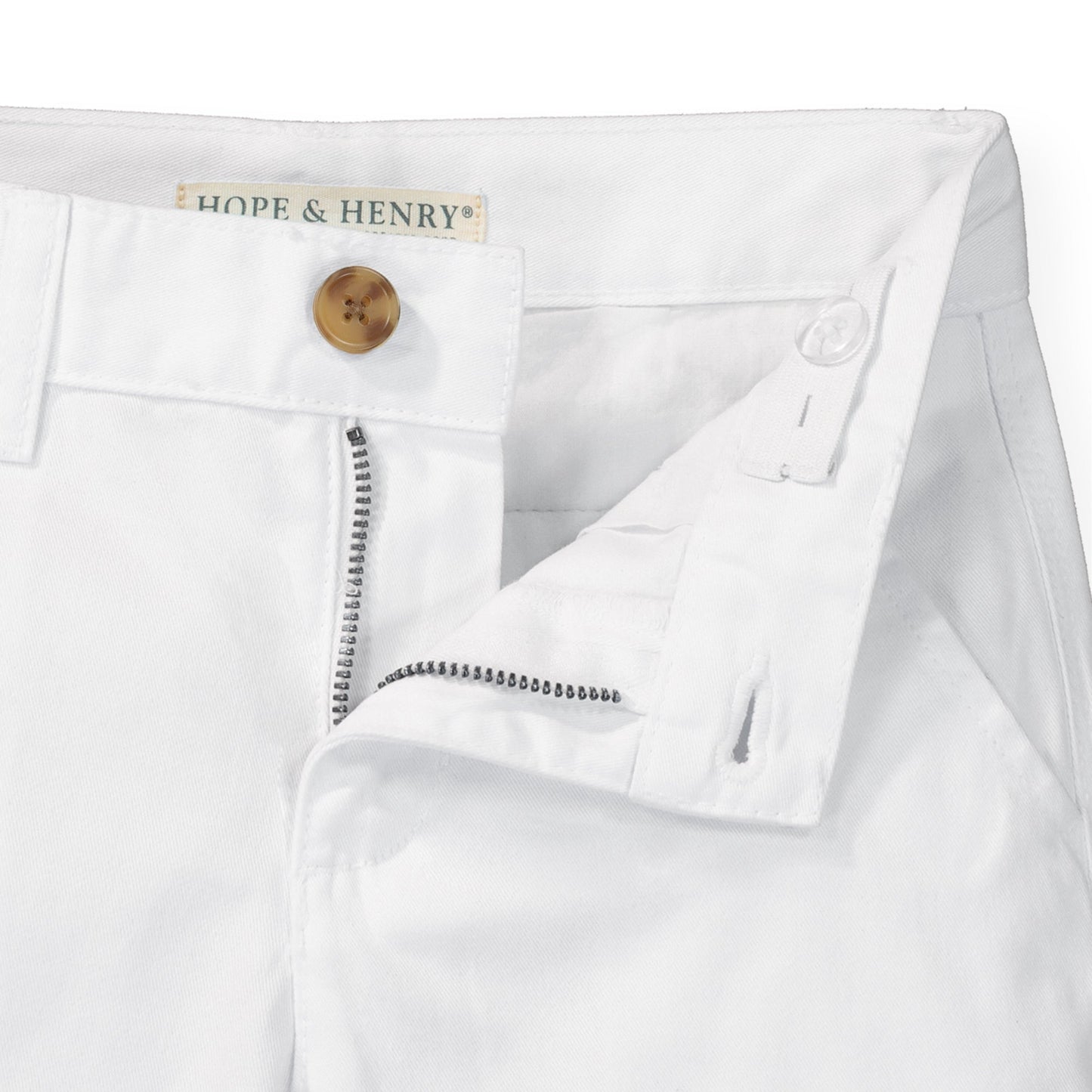 Organic Stretch Chino Short (White)