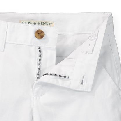 Organic Stretch Chino Short (White)