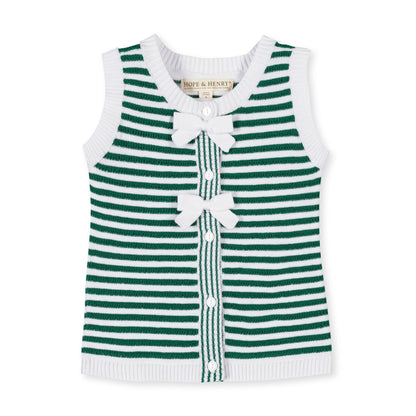 Organic Sweater Tank (Kelly Green Stripe)