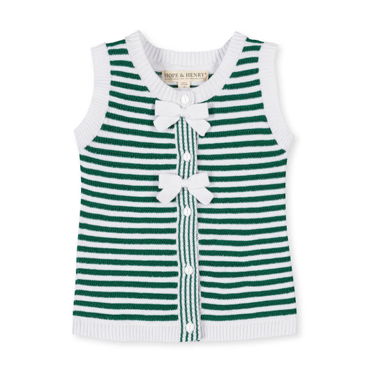 Organic Sweater Tank (Kelly Green Stripe)