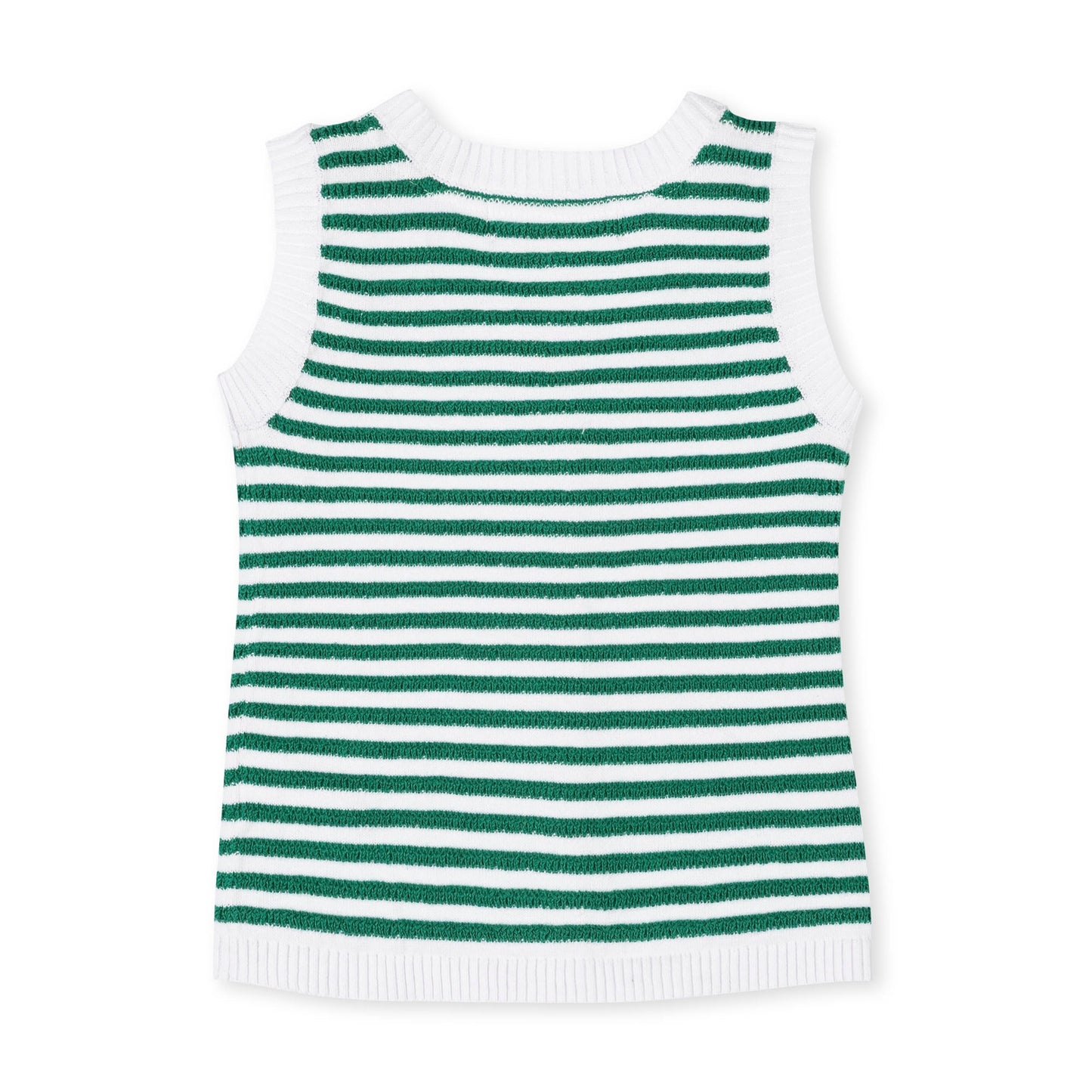 Organic Sweater Tank (Kelly Green Stripe)