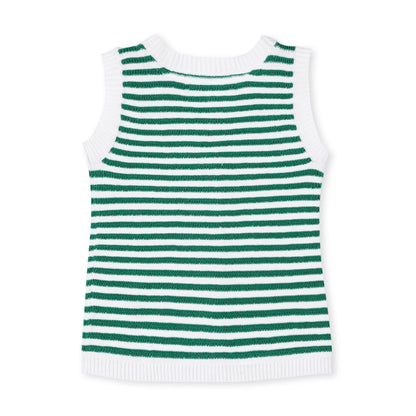 Organic Sweater Tank (Kelly Green Stripe)