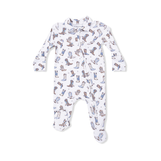 Cowboy Boots Collared Footie