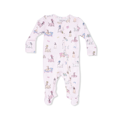 Fancy Hounds w/ Bows Zipper Footie