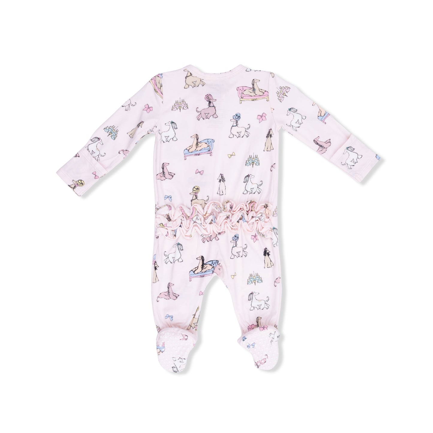 Fancy Hounds w/ Bows Zipper Footie