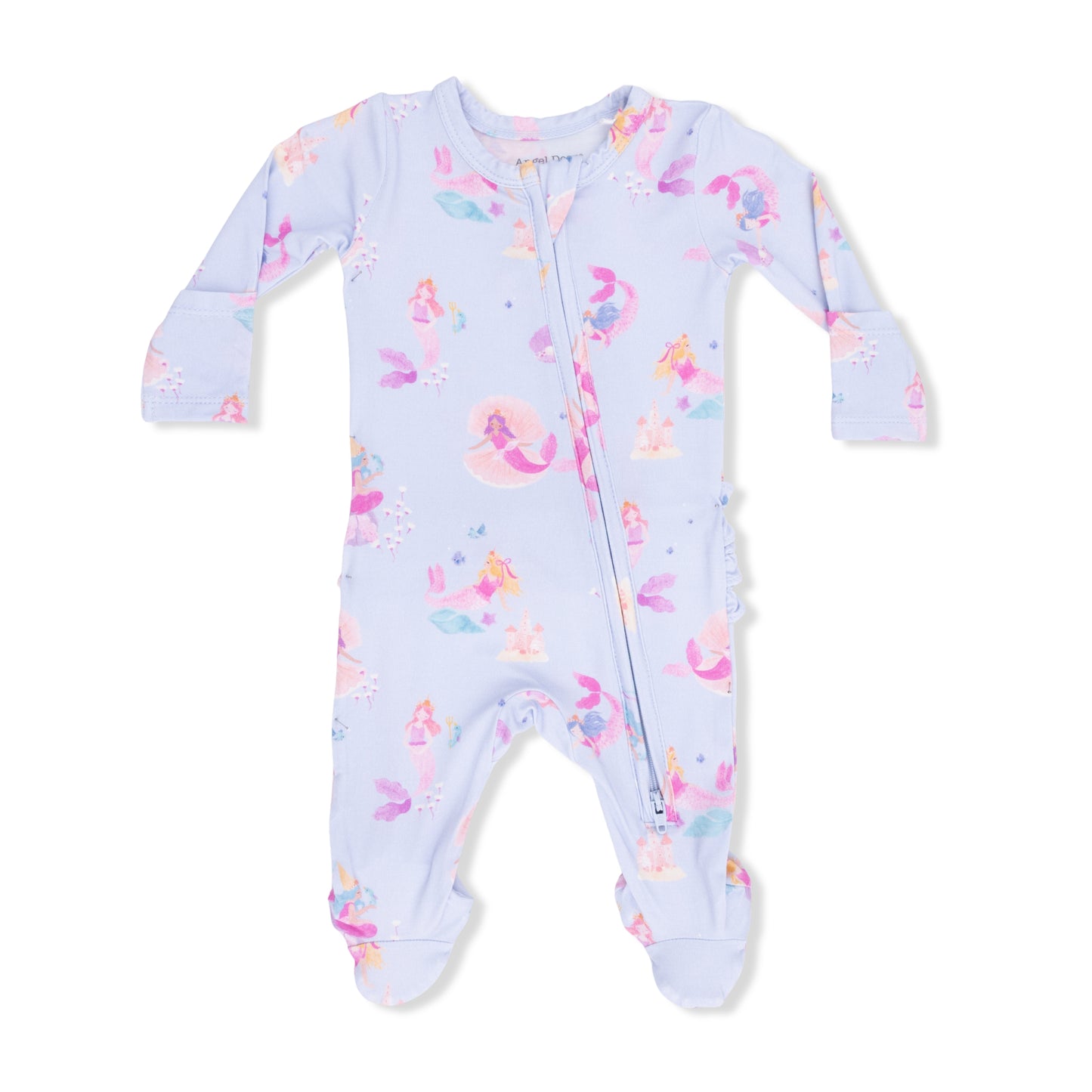 Mermaid Princesses 2 Way Ruffle Back Zipper Footie