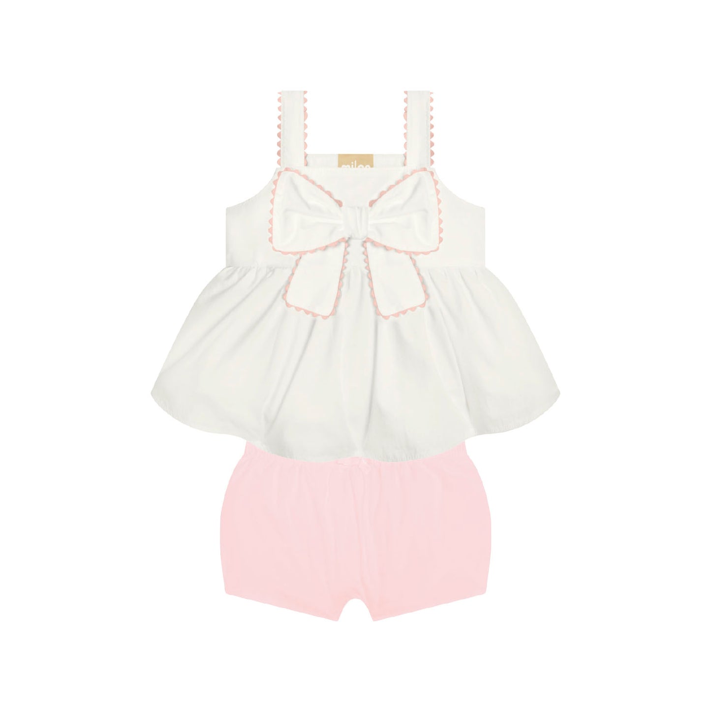 Pink Scallop Bow Bubble Set