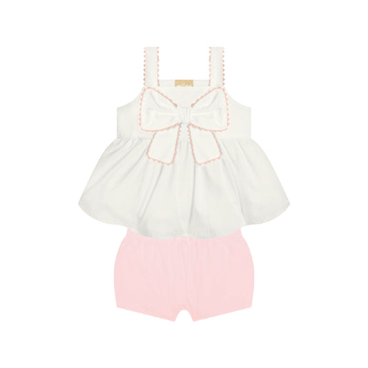 Pink Scallop Bow Bubble Set