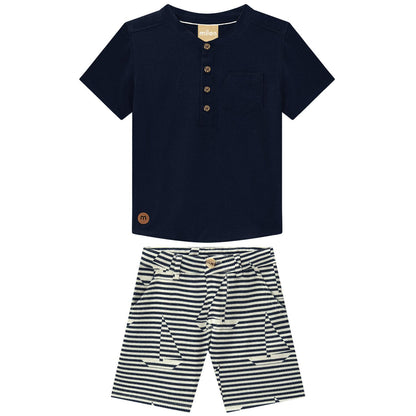 Navy Sailaway Henley Set