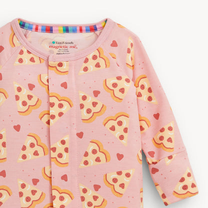 PIZZA MY HEART PINK MODAL FOOTIE