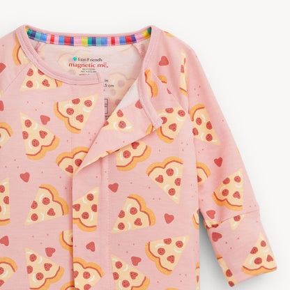 PIZZA MY HEART PINK MODAL CONVERTIBLE COVERALL