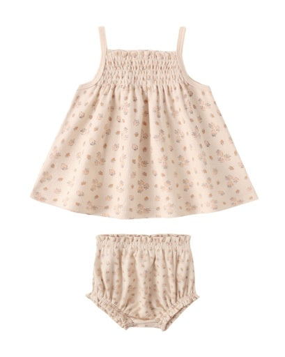 SMOCKED TANK + BLOOMER SET STRAWBERRIES