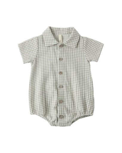 MATTEO ROMPER SAGE GINGHAM