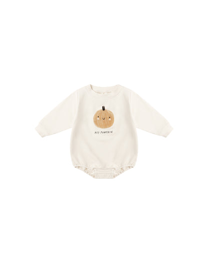 Crewneck Bubble Romper (Pumpkin) *FINAL SALE*