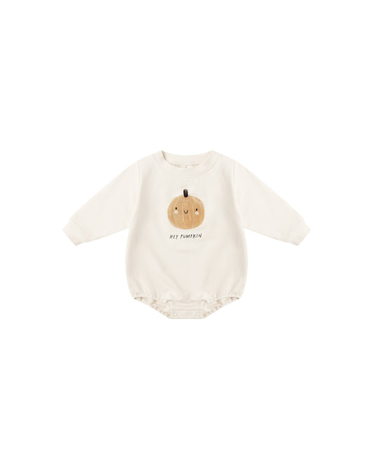 Crewneck Bubble Romper (Pumpkin) *FINAL SALE*